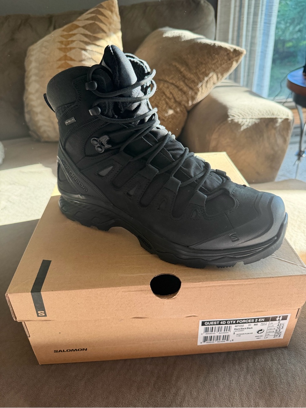 Salomon Men's Black Waterproof Hiking Boots